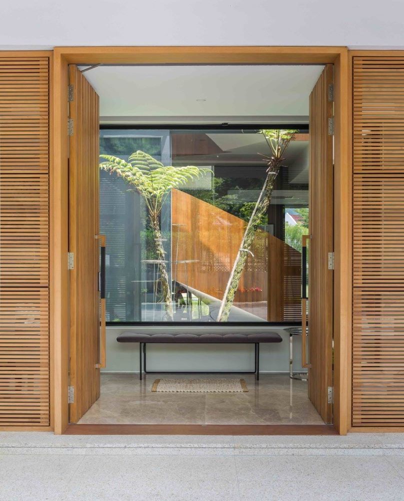 Timber decorative door