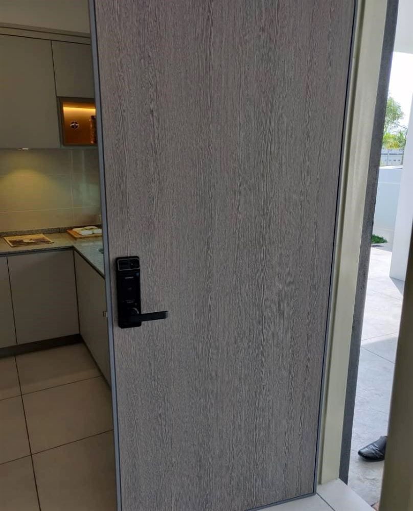 timber door hafele digital lockset