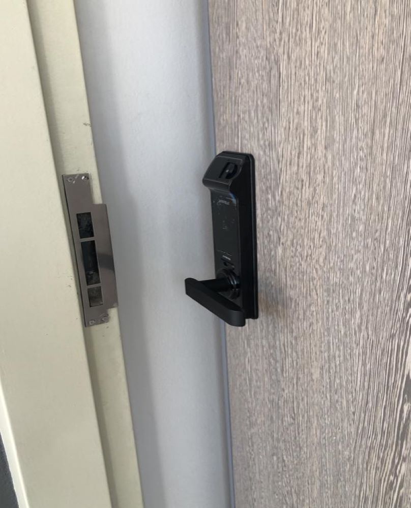 timber door hafele digital lockset
