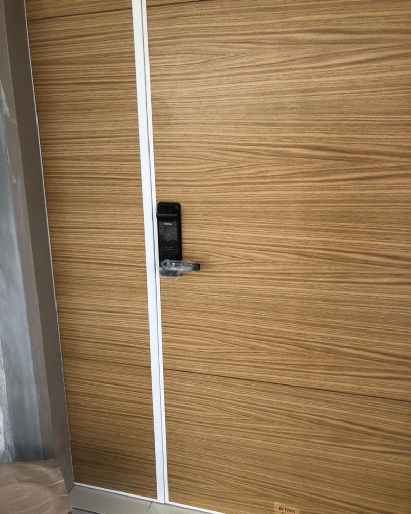 timber door hafele digital lockset