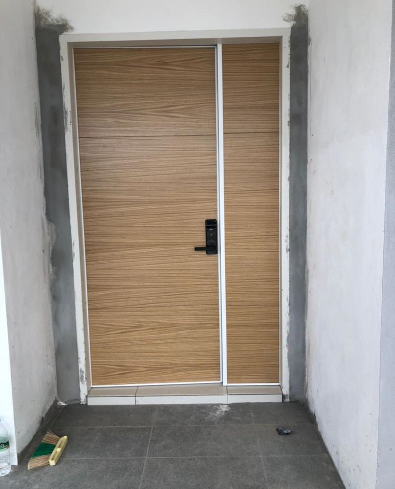 timber door hafele digital lockset