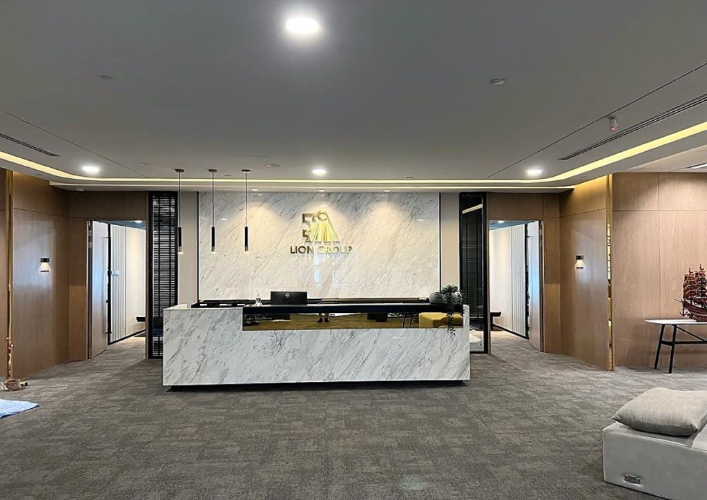 volakas marble reception
